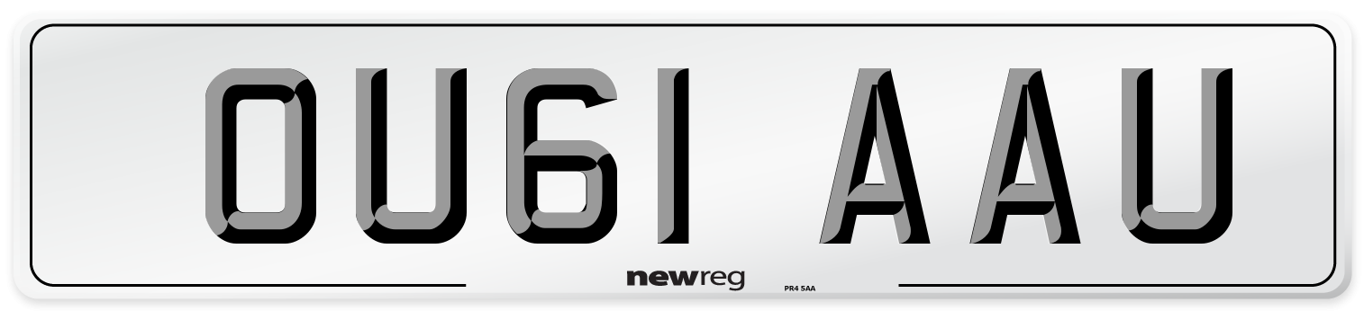 OU61 AAU Number Plate from New Reg